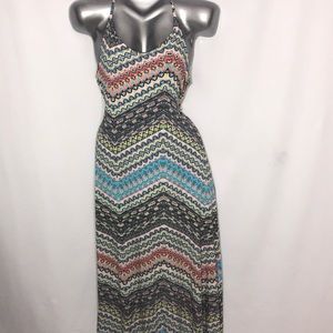 ST TROPEZ chevron stripe bohemian hippie maxi